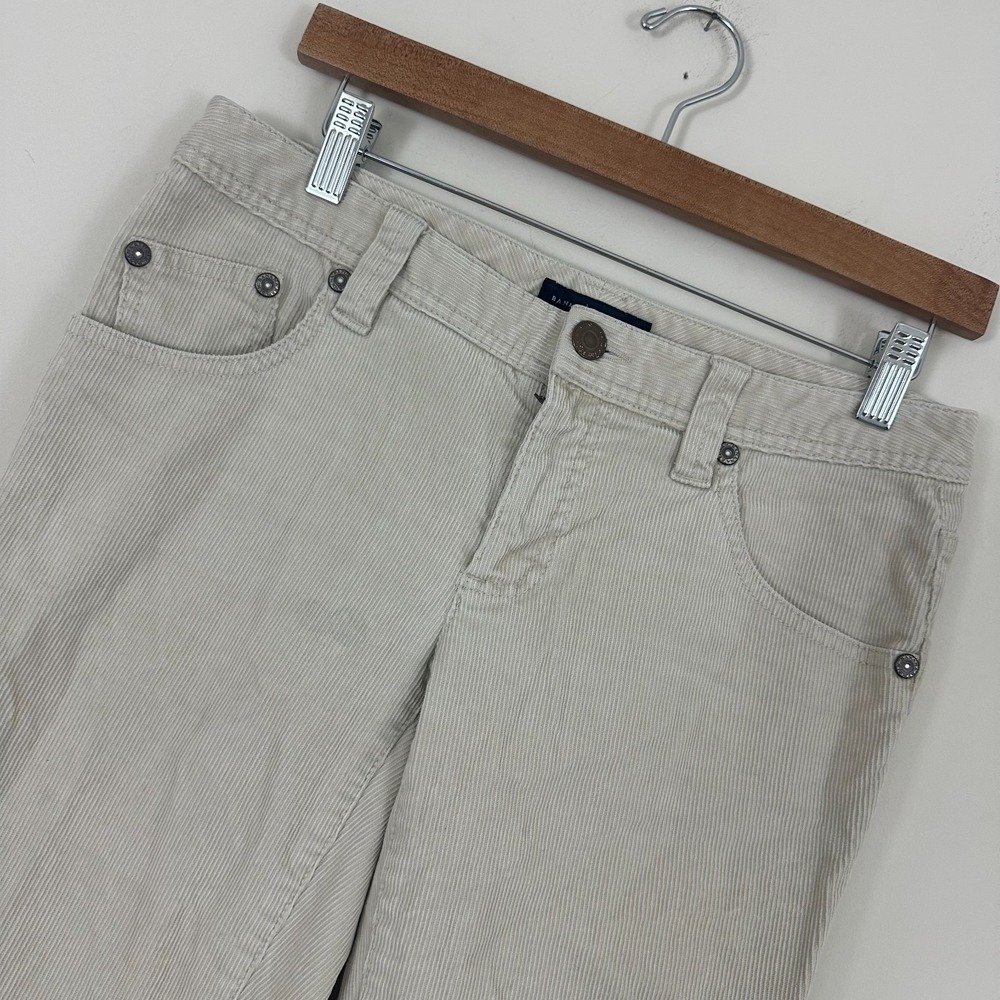 Banana Republic Y2K VTG Corduroy Pants Beige Cotton Stretch Straight Leg 4